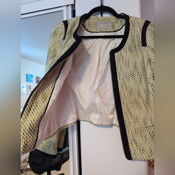 Banana Republic zip up tweed blazer jacket - Picture 3 of 5